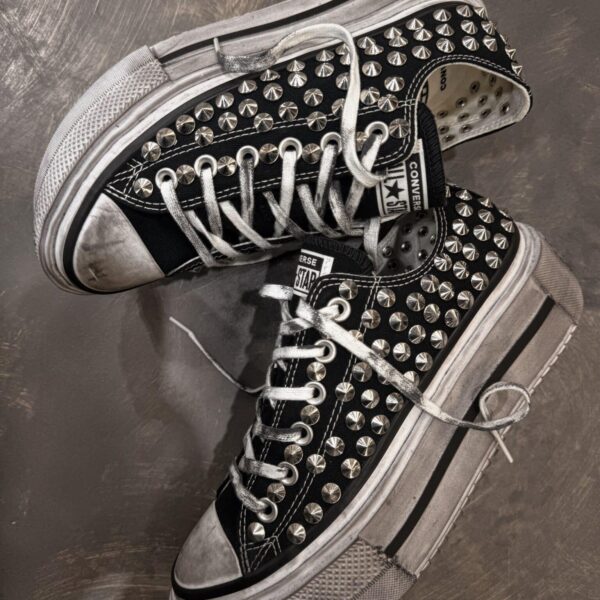 CONVERSE DOUBLE STACK LOW Black Full Borchie
