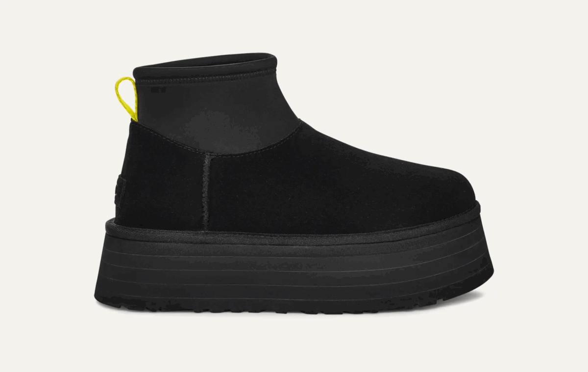 UGG CLASSIC MINI DIPPER Black - immagine 1