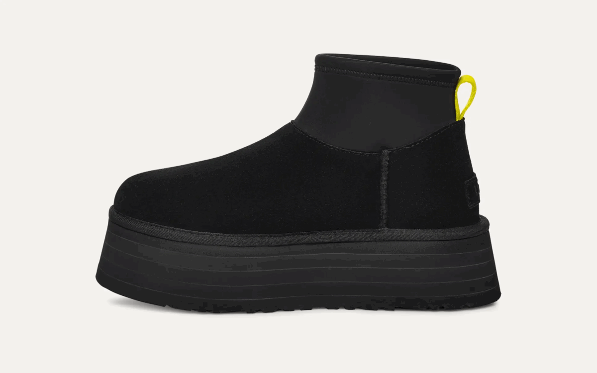 UGG CLASSIC MINI DIPPER Black - immagine 3