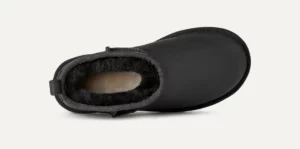 UGG CLASSIC ULTRA MINI Black Leather - immagine 5