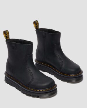 DR MARTENS ANISTONE RIGGER ZEBZAG Stivali in pelle senza lacci Nero Wyoming - immagine 2
