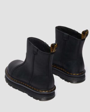 DR MARTENS ANISTONE RIGGER ZEBZAG Stivali in pelle senza lacci Nero Wyoming - immagine 3