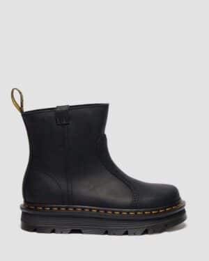 DR MARTENS ANISTONE RIGGER ZEBZAG Stivali in pelle senza lacci Nero Wyoming