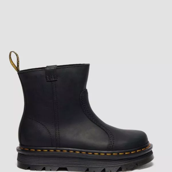 DR MARTENS ANISTONE RIGGER ZEBZAG Stivali in pelle senza lacci Nero Wyoming