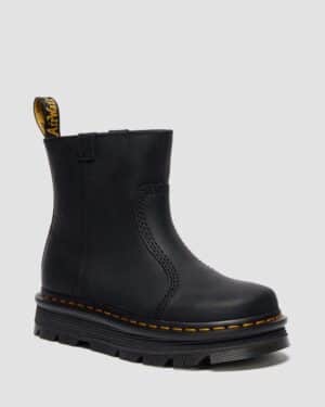 DR MARTENS ANISTONE RIGGER ZEBZAG Stivali in pelle senza lacci Nero Wyoming - immagine 5