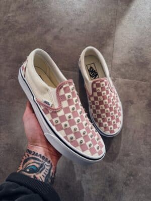 VANS SLIP ON Rhinestones Misty Mauve