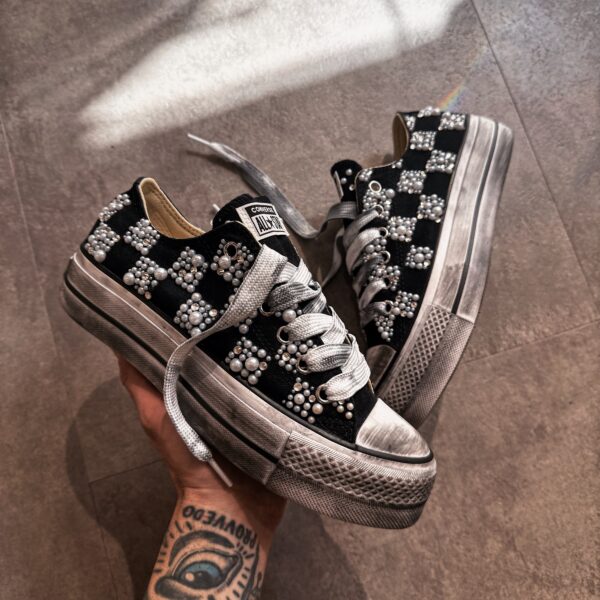 CONVERSE Platform Low Black PEARLIZED